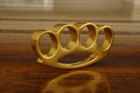 Solid Brass Knuckle Paperweight 4.9 Ounce Knucks-IN8101
