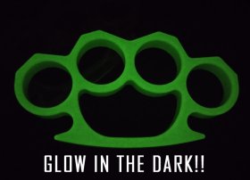 Stealth Knuckles™ - GREEN - 100% Non-Metal - Glow In The Dark